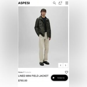 Aspesi Green Detachable Thermore Wool Lined Field Jacket XXL